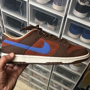 Nike Men's Brown and Blue Low-Top Sneakers